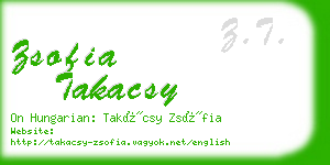 zsofia takacsy business card